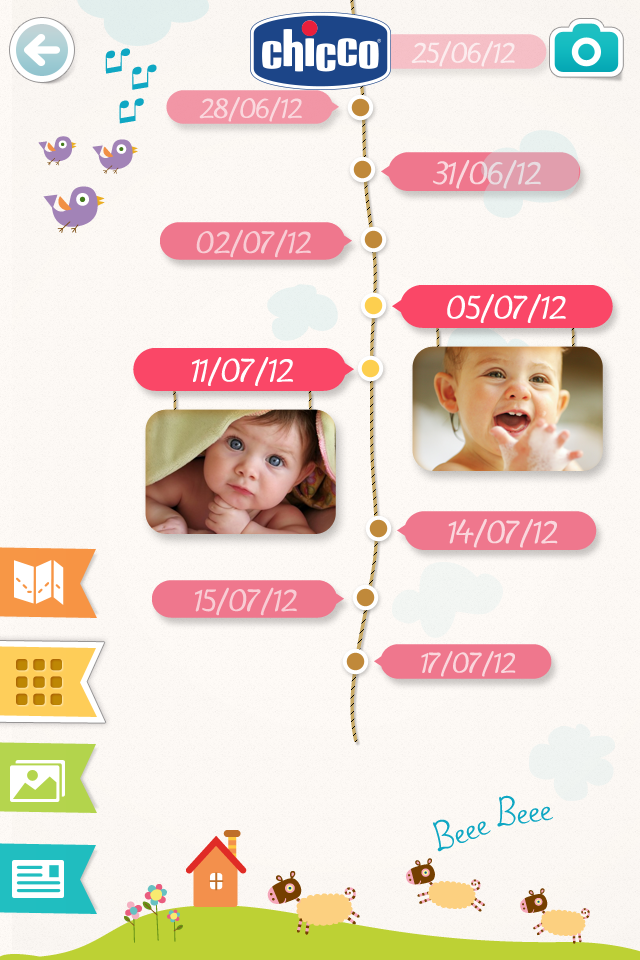  Chicco Baby Book es una app para ordenar y visualizar las fotos de tu bebé de una forma bonita y divertida. 2