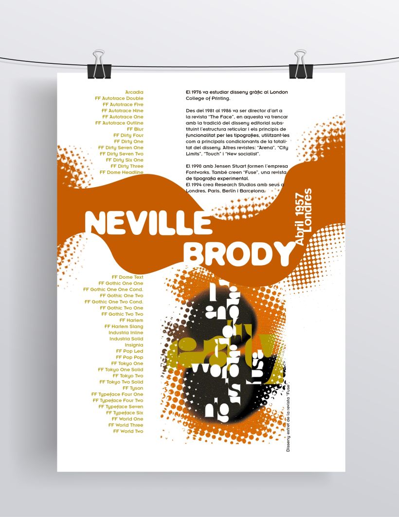 Poster dedicado al tipógrafo Neville Brody 0
