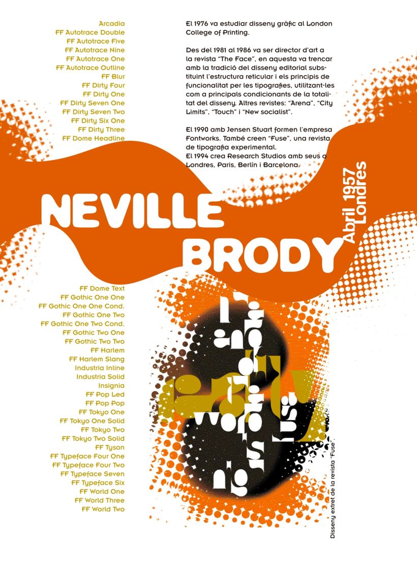 Poster dedicado al tipógrafo Neville Brody 1