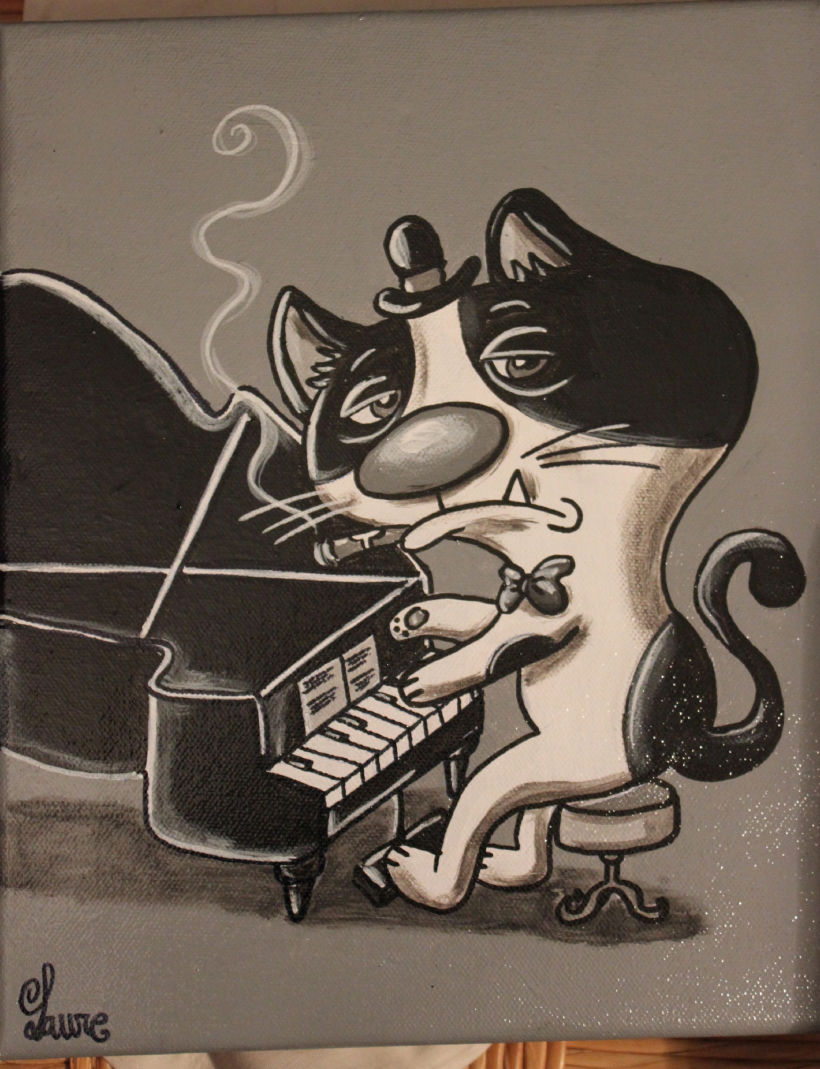 Gato Jazz collection ( pintura) 2