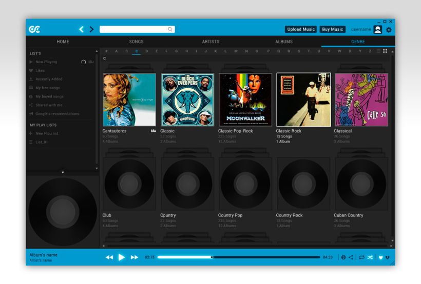 Google Music Player. Concept Design 11