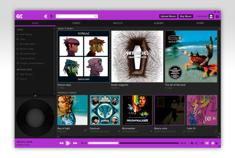 Google Music Player. Concept Design 20
