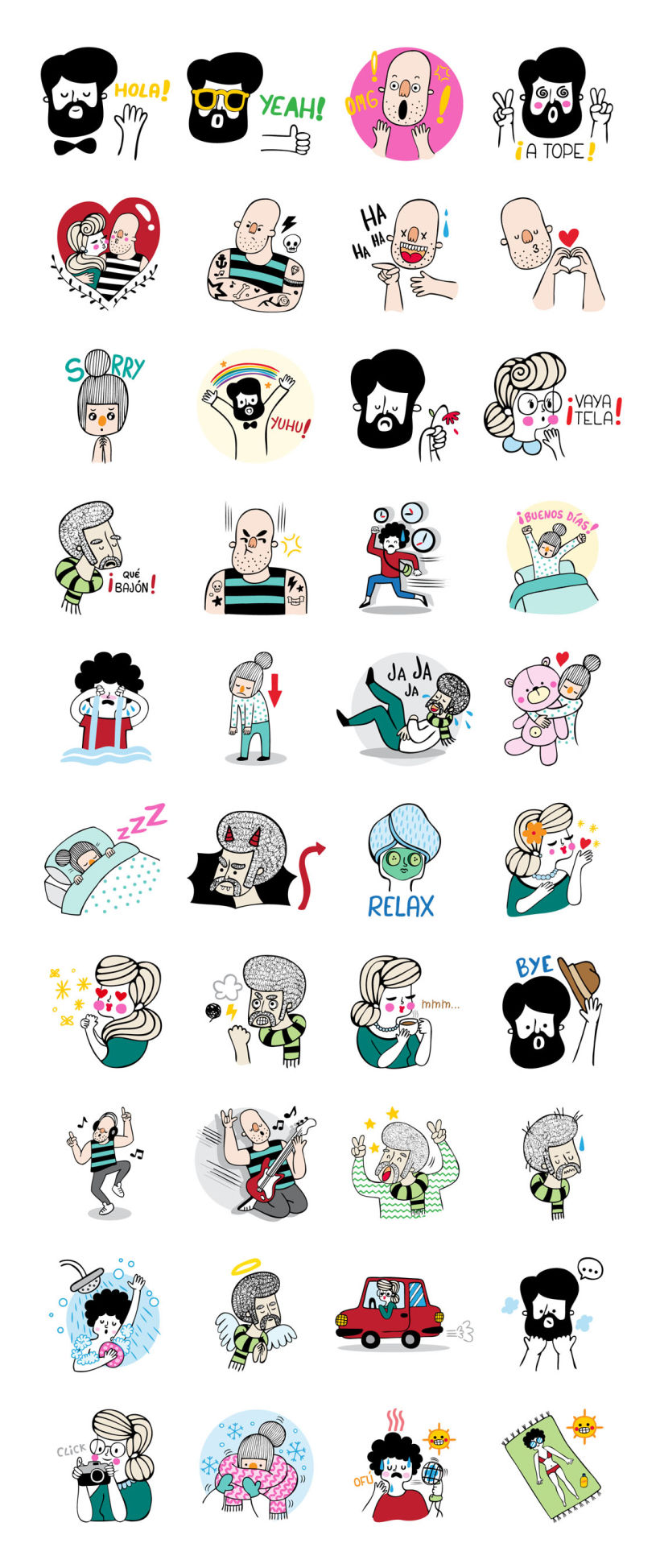 LINE Stickers - A Funny Crew 3