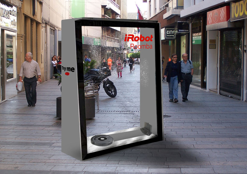 Street marketing para el robot de limpieza Roomba de la marca irobot. 0