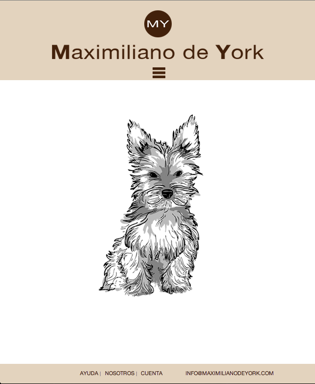 Tienda online de venta de ropa para perros. Maximiliano de York 3
