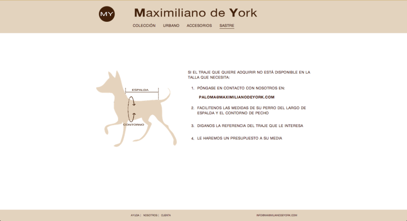 Tienda online de venta de ropa para perros. Maximiliano de York 5