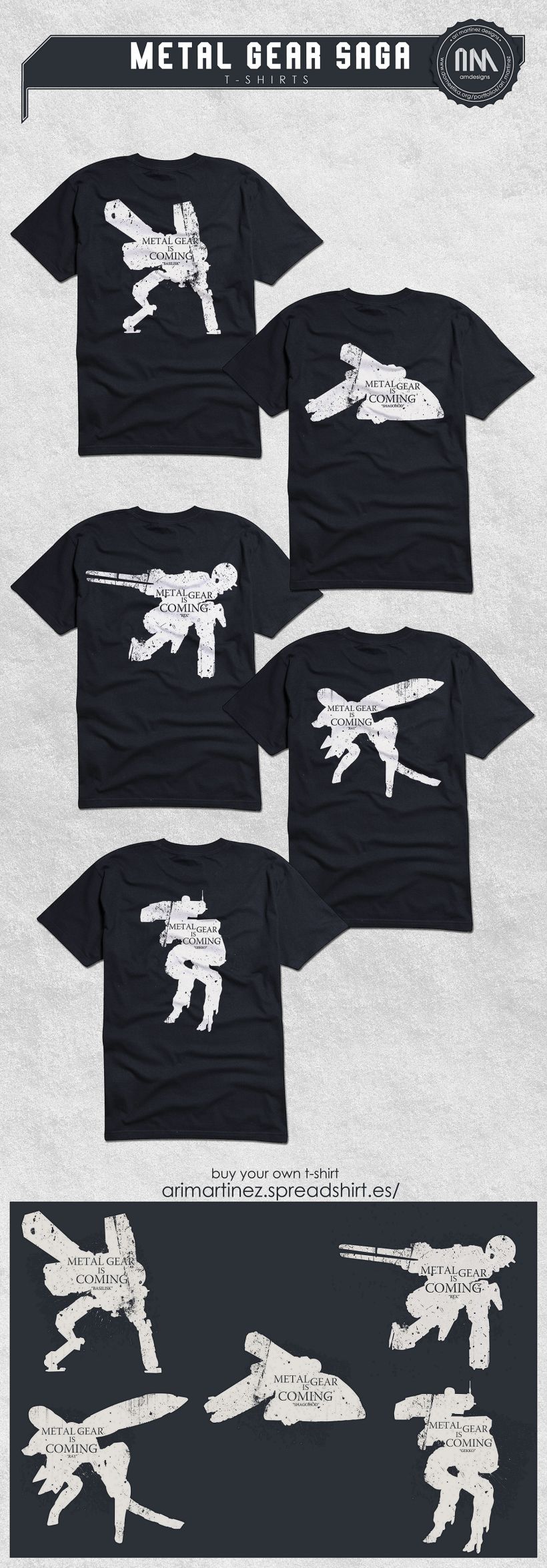 Metal Gear T-shirts 1