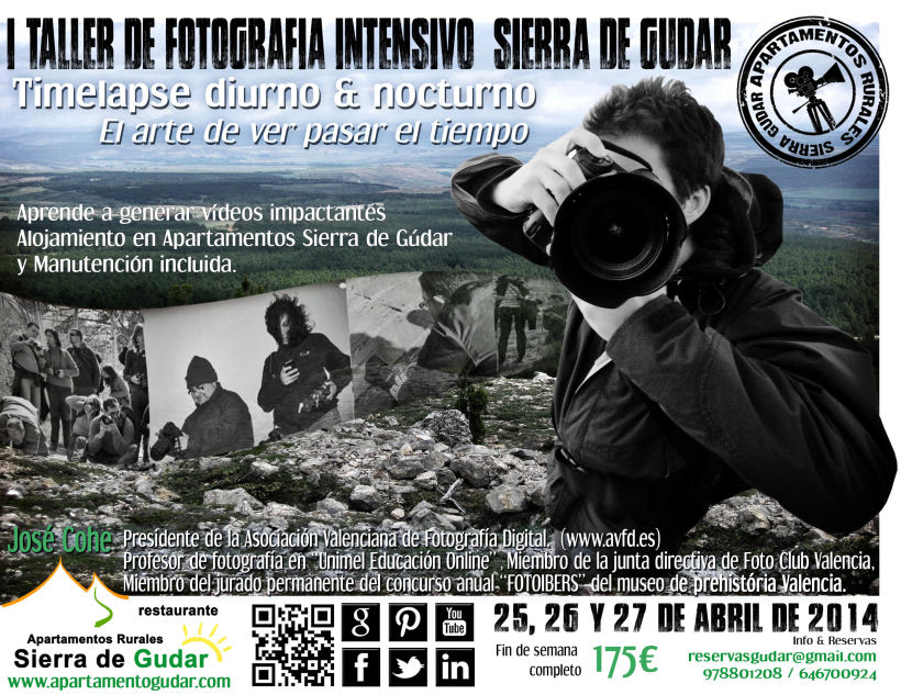 Cartelería, documentación y gestión evento: Taller Fotografía Timelapse en Sierra de Gúdar Abril 2014 0