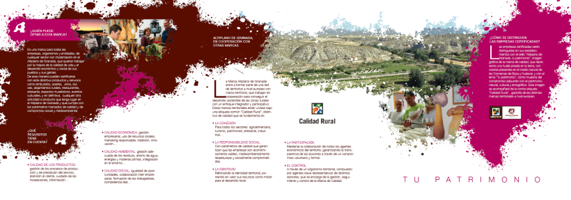 Marca de Calidad Territorial Altiplano de Granada (Tríptico Institucional y Totem para presentación) 5