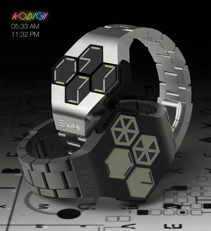 KODIGY. Watch concept design, with secret code 1