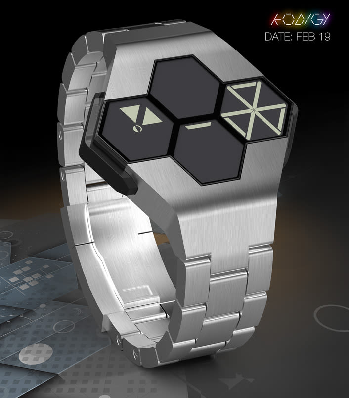 KODIGY. Watch concept design, with secret code 4