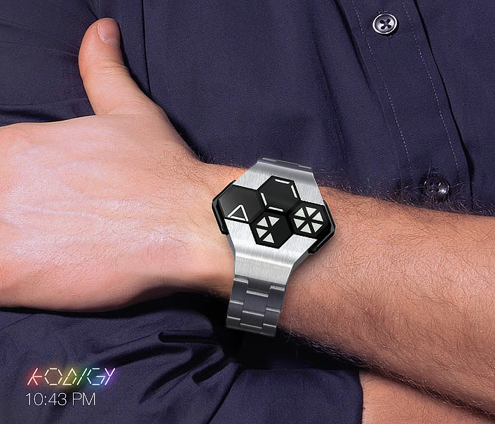 KODIGY. Watch concept design, with secret code 7