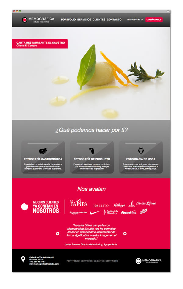 Diseño y Maquetación Web | Memográfica Estudio Granada 1