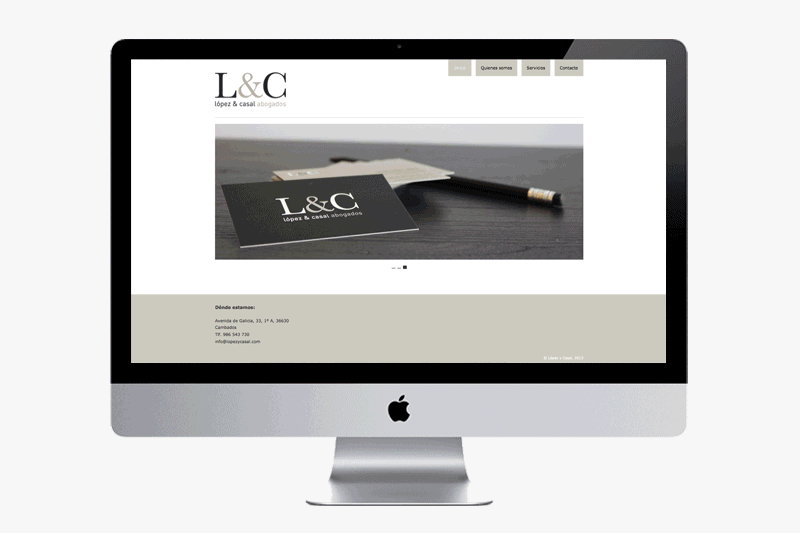 Diseño de imagen corporativa + responsive web design de López & Casal Abogados 2