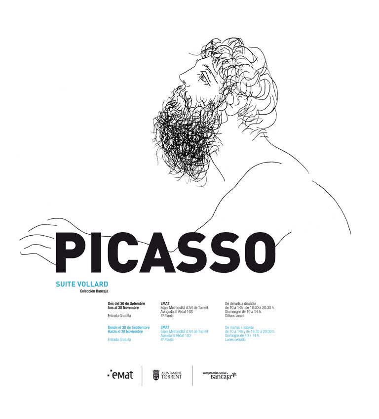 Conceptualización y diseño de imagen para la exposición de la obra "Suite Vollard" de Picasso. Cliente: Museo Emat de Torrent. -1