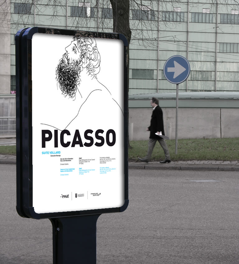 Conceptualización y diseño de imagen para la exposición de la obra "Suite Vollard" de Picasso. Cliente: Museo Emat de Torrent. 0