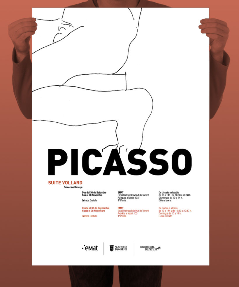 Conceptualización y diseño de imagen para la exposición de la obra "Suite Vollard" de Picasso. Cliente: Museo Emat de Torrent. 1