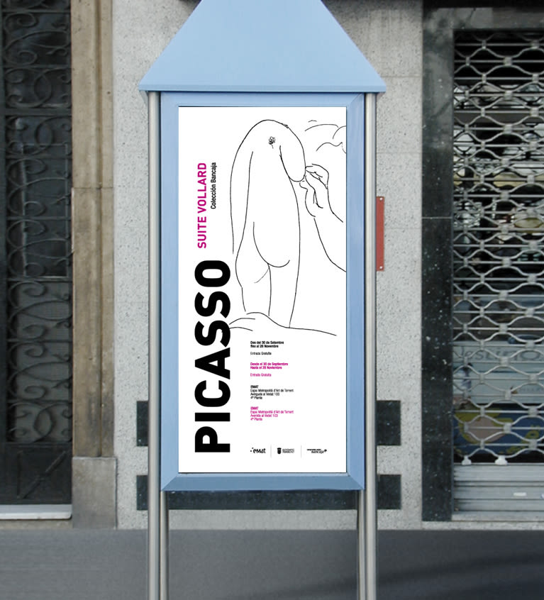 Conceptualización y diseño de imagen para la exposición de la obra "Suite Vollard" de Picasso. Cliente: Museo Emat de Torrent. 2