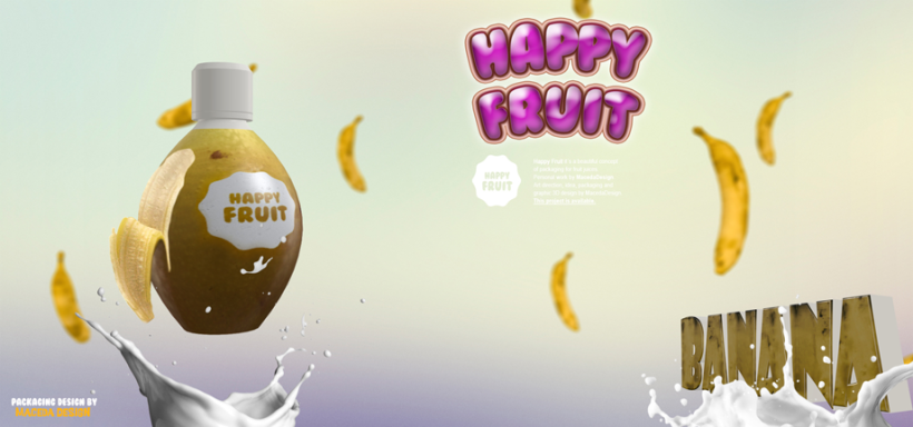 3D HAPPY FRUIT Packaging by Macedadesign 3