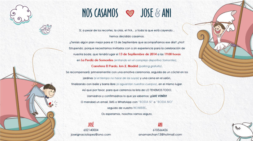 Invitación Boda Jose&Ani 0