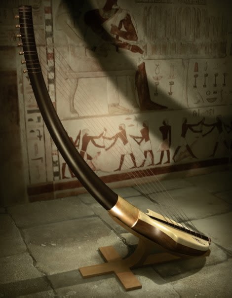 Reconstrucción 3D de Arpa del Antiguo Egipto 2