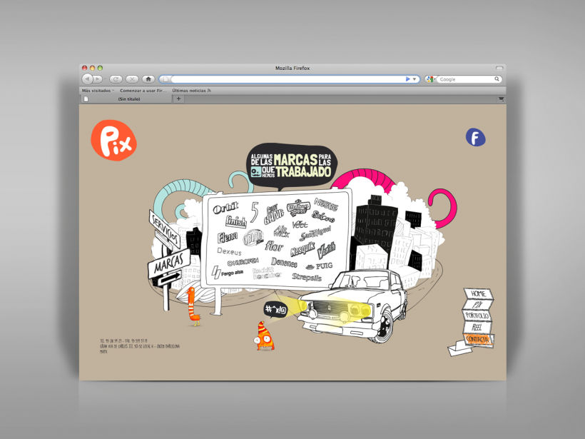 Diseño página web Pix estudio. 1