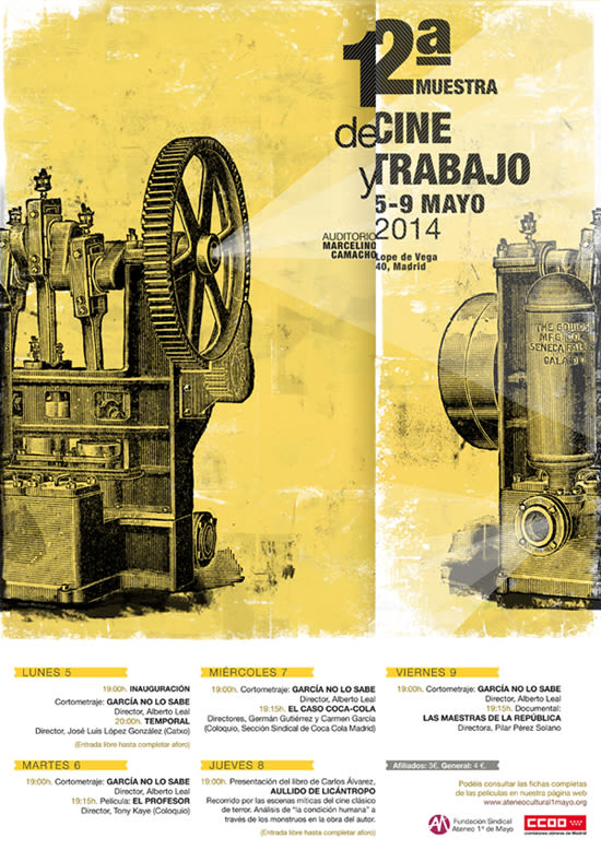 Cartel 12ª Muestra de Cine y Trabajo 2014 0