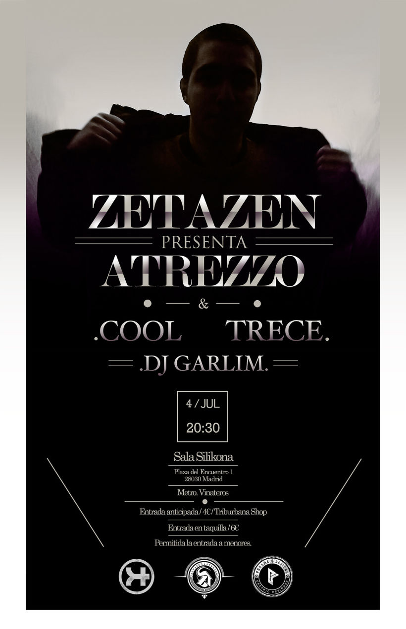 Logotipo, diseño de disco ''Atrezzo'' y cartel para Zetazen 2