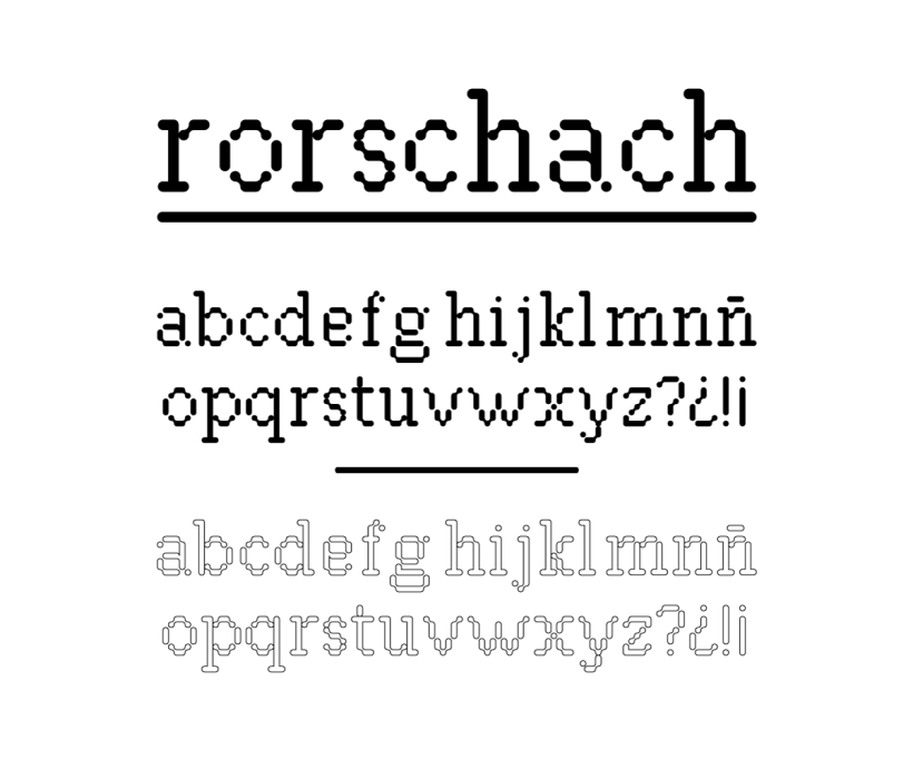 Tipografía Rorschach 0