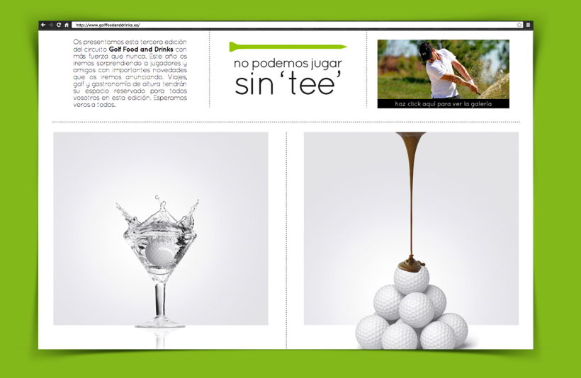 Página web Golf Food & Drinks 3