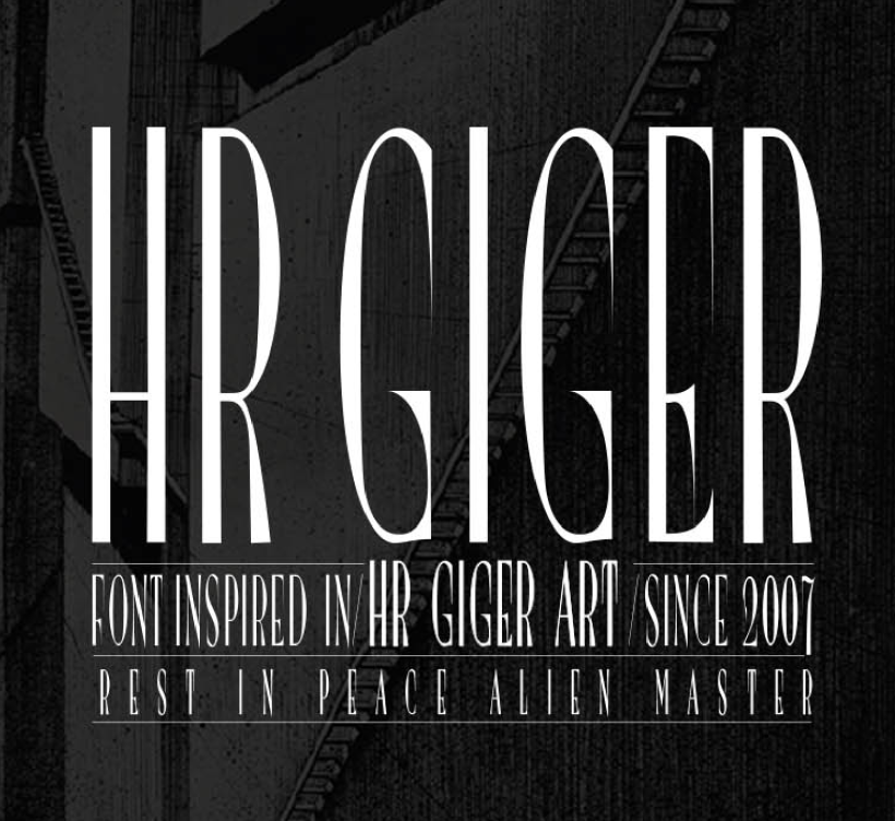 HR GIGER type (free font) 1
