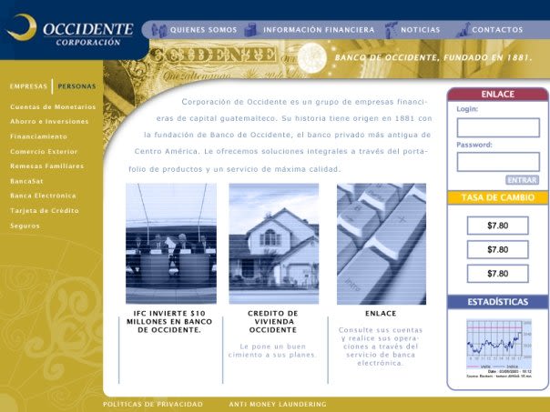 Company Banco de Occidente: Web image and design 3