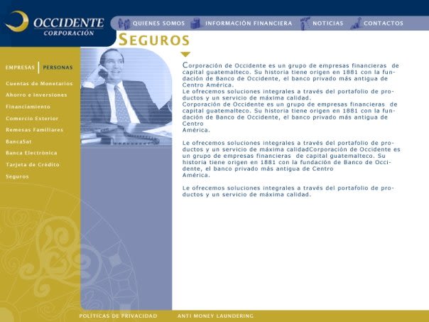Company Banco de Occidente: Web image and design 5