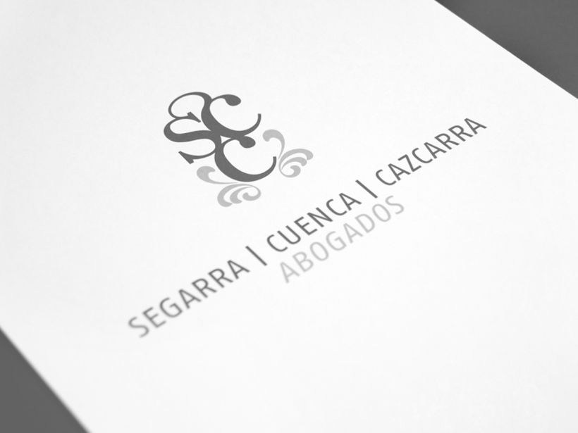 Identidad coorporativa bufete abogados Segarra, Cuenca, Cazcarra. 1