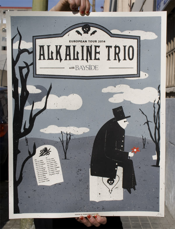 Alkaline Trio/Bayside poster de gira 8