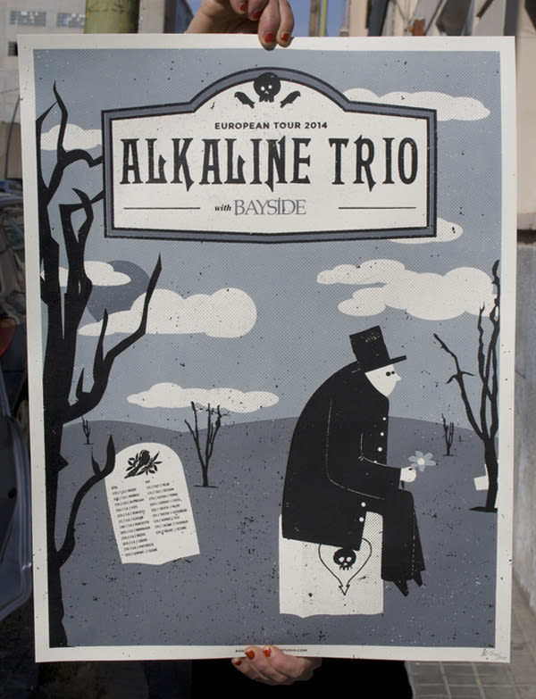 Alkaline Trio/Bayside poster de gira 9