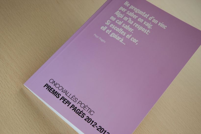 Disseny i maquetació del llibre de poesia "Premis Pepi Pagès 2012-2013" 1