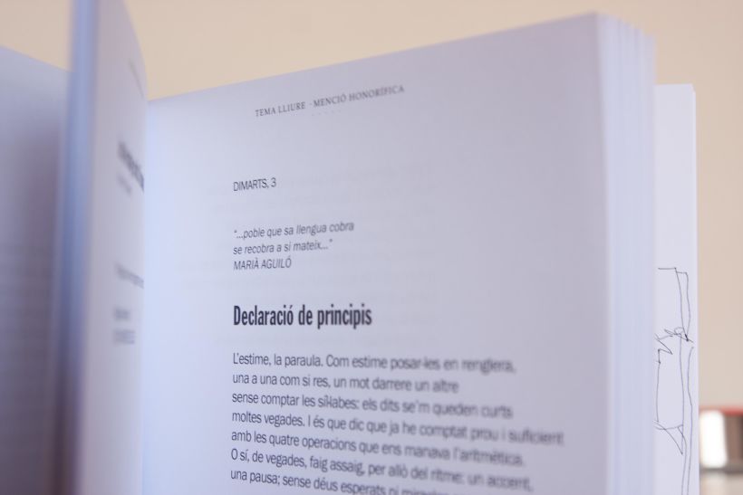 Disseny i maquetació del llibre de poesia "Premis Pepi Pagès 2012-2013" 3