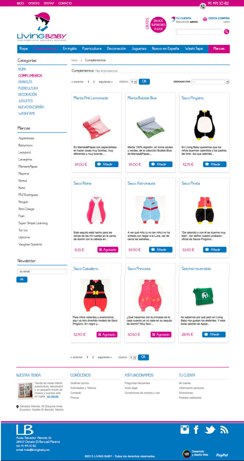 Livingbaby - Tienda on line de ropa y complementos de bebe 0