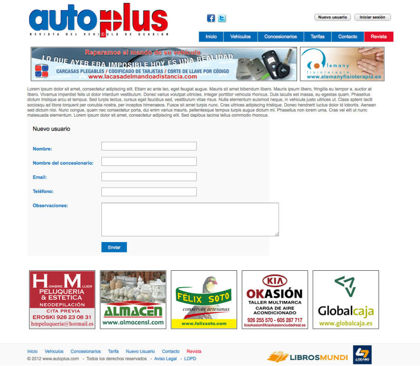 Autoplus - Pagina a medida sobre vehiculos de ocasión para la revista Autoplus 1