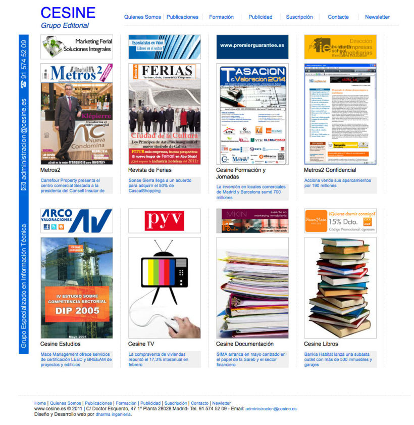 Cesine - Página a medida realizada para grupo editorial 0
