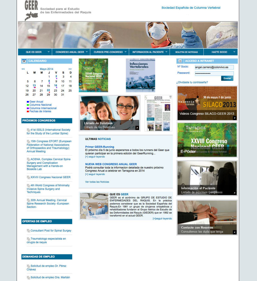 GEER - Plataforma online creada para la Sociedad para el Estudio de Enfermedades del Raquis -1