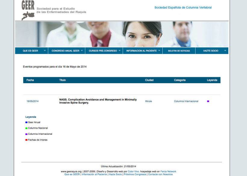 GEER - Plataforma online creada para la Sociedad para el Estudio de Enfermedades del Raquis 1