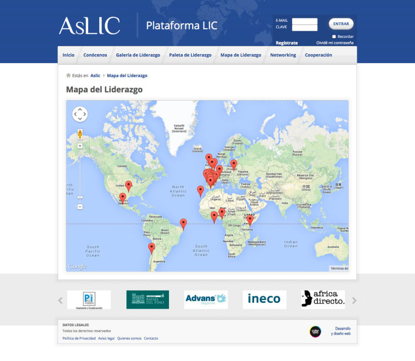 ASLIC - Página a medida desarrollada para la plataforma LIC(LIC (Asociación de Liderazgo en Ingeniería de Caminos, Canales y Puertos, Ingeniería Civil) 1