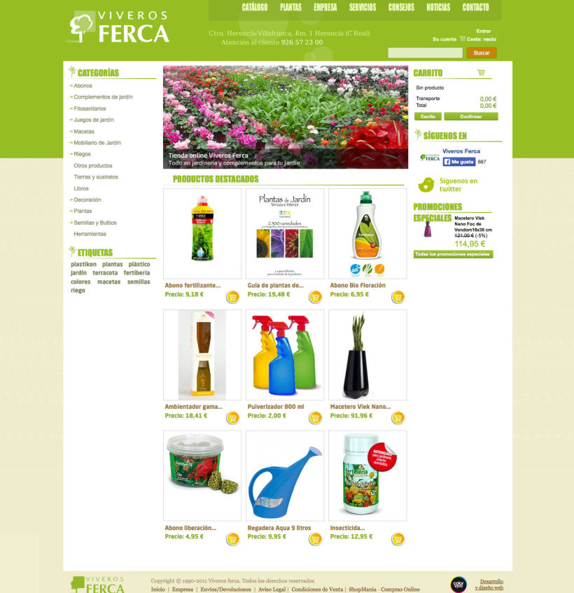 Tienda Viveros Ferca - Tienda online desarrollada para Viveros Ferca 0