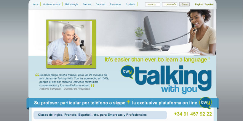 Talking With You - Idiomas por teléfono o Skype -1
