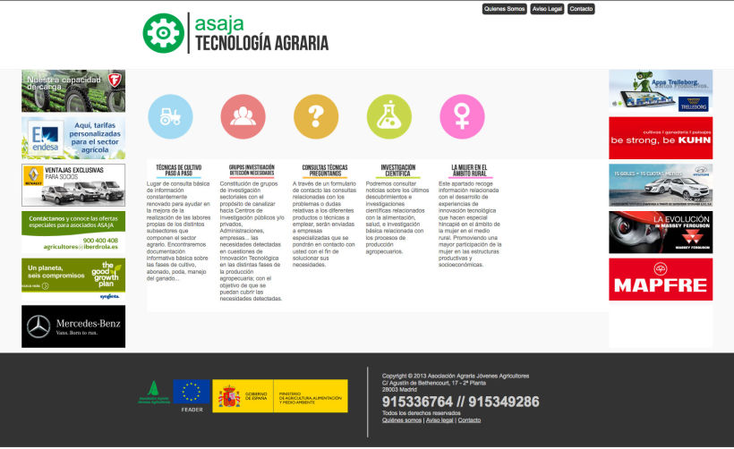 Innovación Tecnología - Portal a medida realizado para la Asociación Asaja relacionado con el desarrollo de experiencias de innovación tecnológica 0