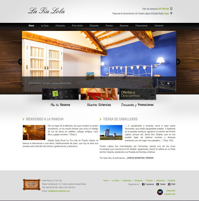 Casa Rural Tia Lola - Pagina XHTML desarrollada para hostal - casa rural 0