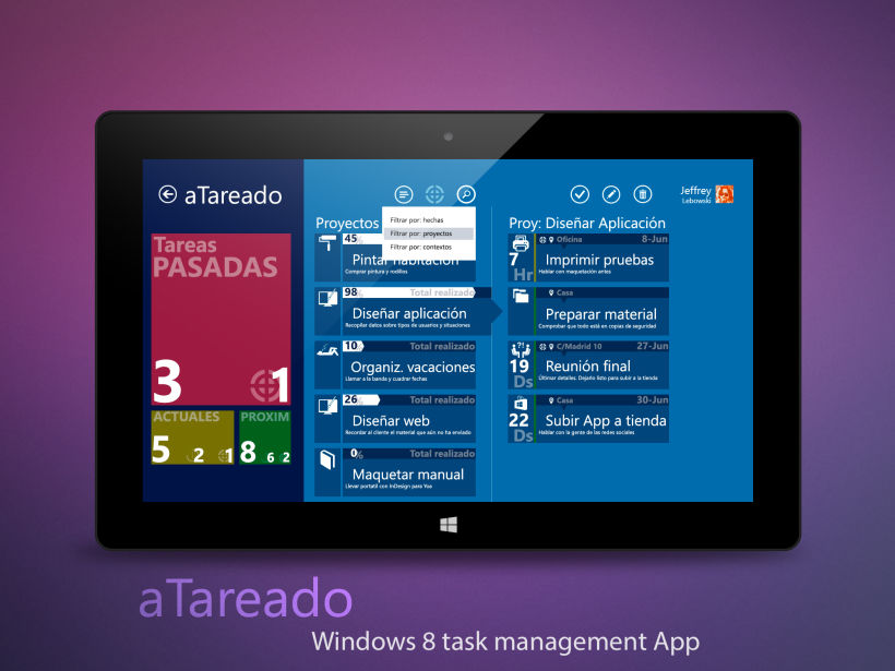 © aTareado aplicación de gestión de tareas para Windows 8  4