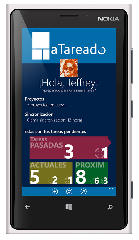© aTareado aplicación de gestión de tareas para Windows Phone 8 1